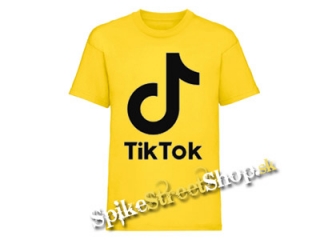 TIK TOK - Logo - žlté detské tričko