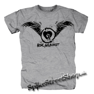 RISE AGAINST - Wings Logo - sivé detské tričko