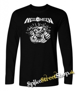 HELLOWEEN - 80´ Logo - Metal Pumpkin Head - detské tričko s dlhými rukávmi