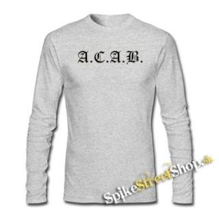 ACAB - šedé detské tričko s dlhými rukávmi