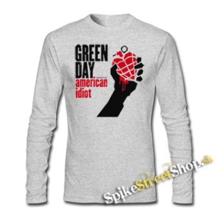 GREEN DAY - American Idiot - šedé detské tričko s dlhými rukávmi