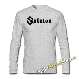 SABATON - Logo - šedé detské tričko s dlhými rukávmi