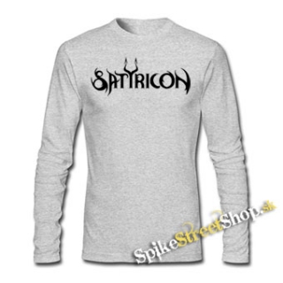 SATYRICON - Logo - šedé detské tričko s dlhými rukávmi