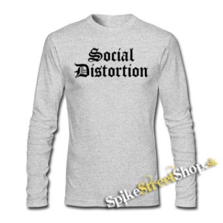 SOCIAL DISTORTION - Logo - šedé detské tričko s dlhými rukávmi