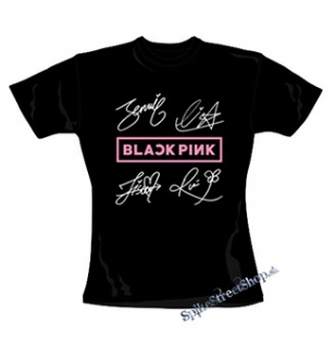 BLACKPINK - Logo & Signature - čierne dámske tričko