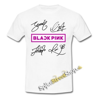 BLACKPINK - Logo & Signature - biele pánske tričko