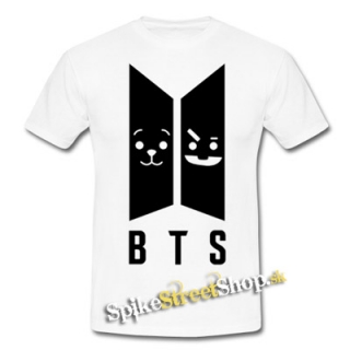 BTS - Emoji BT21 Logo - biele pánske tričko