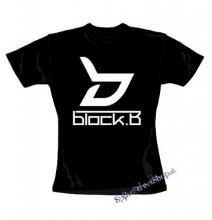 BLOCK B - Logo - čierne dámske tričko