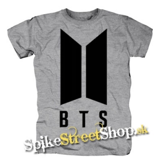 BTS - BANGTAN BOYS - Logo - sivé pánske tričko