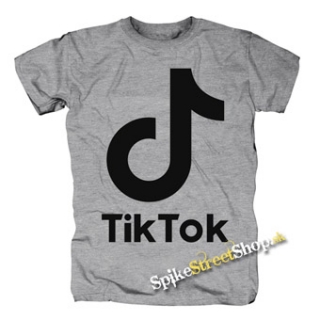 TIK TOK - Logo - sivé detské tričko