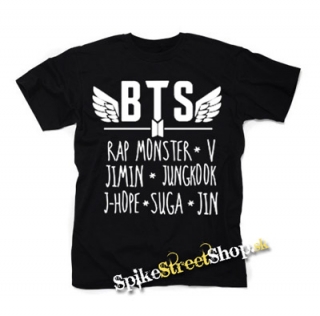 BTS - BANGTAN BOYS - Logo & Names - pánske tričko