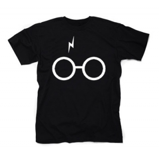 HARRY POTTER - Glasses Crest - čierne detské tričko