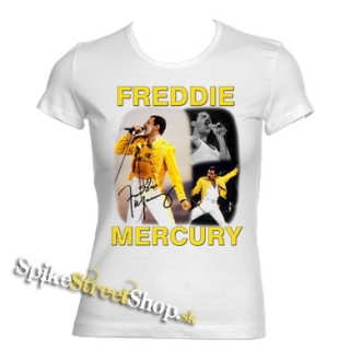 FREDDIE MERCURY - Live Homage - biele dámske tričko