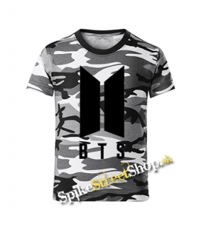 BTS - BANGTAN BOYS - Logo - maskáčové pánske tričko METRO CAMO