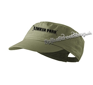 LINKIN PARK - Logo Black - olivová šiltovka army cap