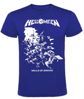 HELLOWEEN - Walls Of Jericho - kráľovskymodré pánske tričko