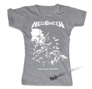 HELLOWEEN - Walls Of Jericho - šedé dámske tričko