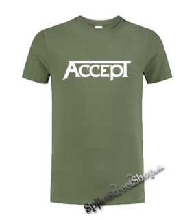 ACCEPT - Logo - olivové pánske tričko