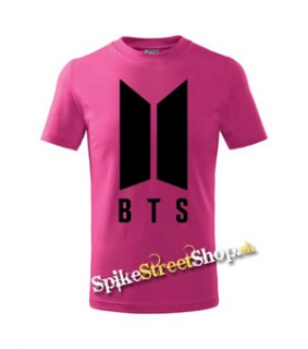 BTS - BANGTAN BOYS - Logo - ružové pánske tričko