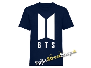 BTS - BANGTAN BOYS - Logo - tmavomodré pánske tričko