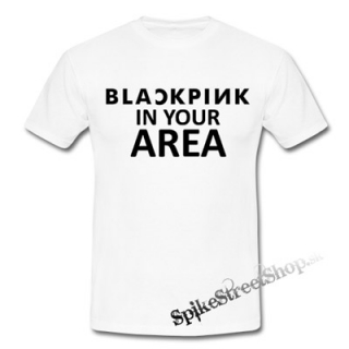 BLACKPINK - In Your Area - biele pánske tričko