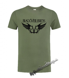 BLACK VEIL BRIDES - Wings Logo - olivové pánske tričko