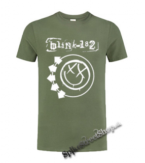 BLINK 182 - Logo & Smile - olivové pánske tričko