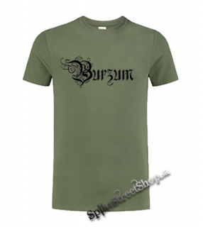 BURZUM - Logo - olivové pánske tričko