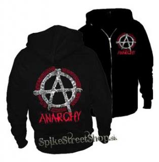ANARCHY - čierna pánska mikina na zips