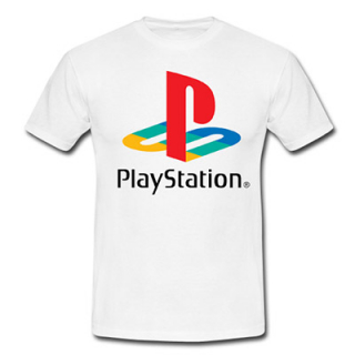 PLAYSTATION - Logo - biele detské tričko