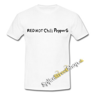 RED HOT CHILI PEPPERS - Written Logo By The Way - biele pánske tričko