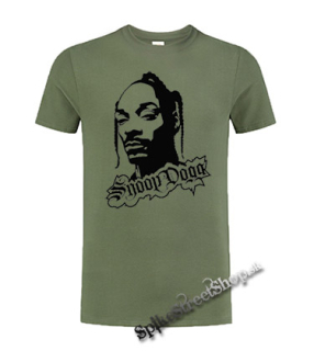 SNOOP DOGG - Logo & Portrait - olivové pánske tričko