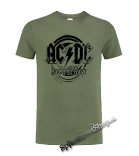 AC/DC - Rock Or Bust - olivové detské tričko