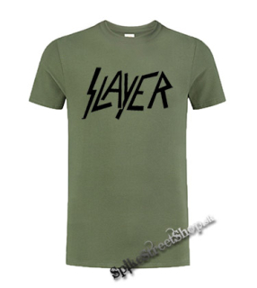 SLAYER - Logo - olivové detské tričko