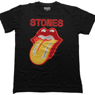 ROLLING STONES - Dia Tongue Diamante - čierne pánske tričko