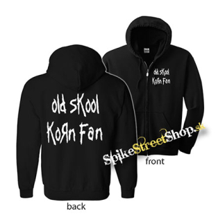 OLD SKOOL KORN FAN - čierna detská mikina na zips