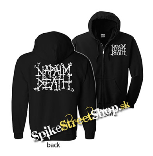 NAPALM DEATH - Logo - čierna detská mikina na zips