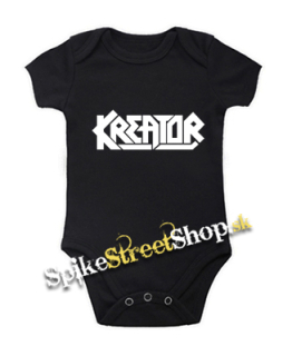 KREATOR - Logo White - čierne detské body