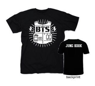 BTS - BANGTAN BOYS - Logo Design & JUNG KOOK - pánske tričko