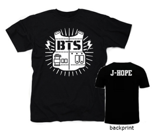 BTS - BANGTAN BOYS - Logo Design & J-HOPE - pánske tričko