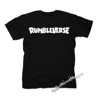 RUMBLEVERSE - Logo White - čierne detské tričko